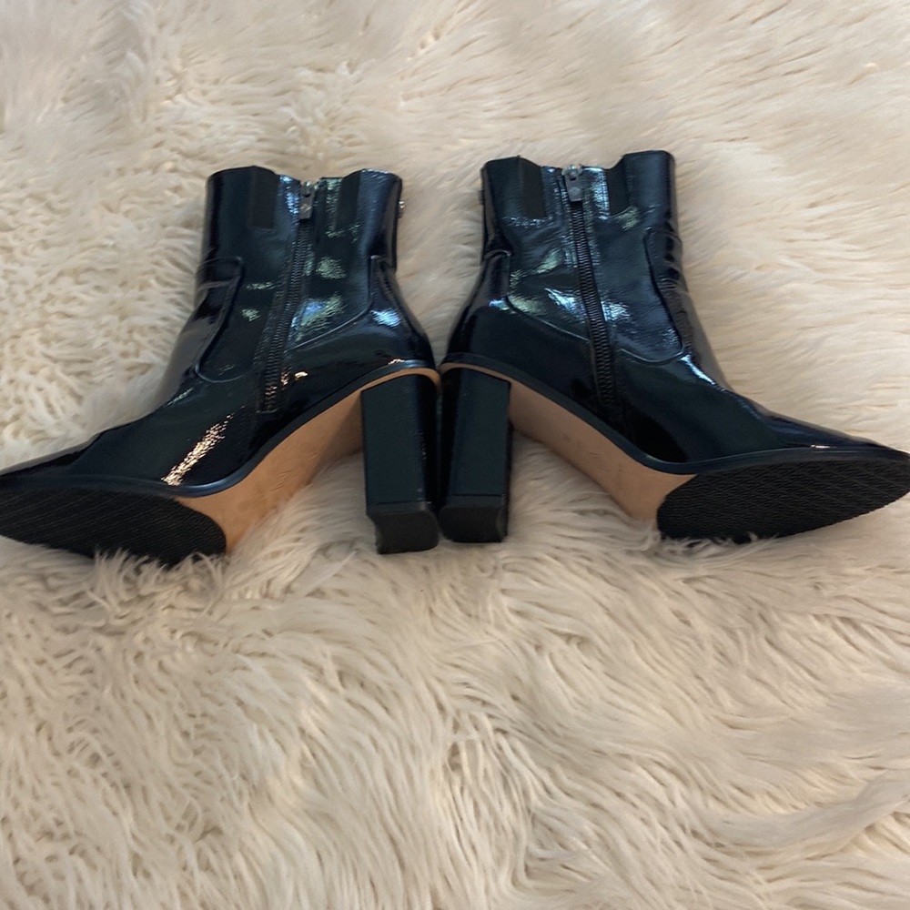 Donald Pliner Black Patent Leather Ankle Boots size 8 BNWOT see all photos - Picture 3 of 12